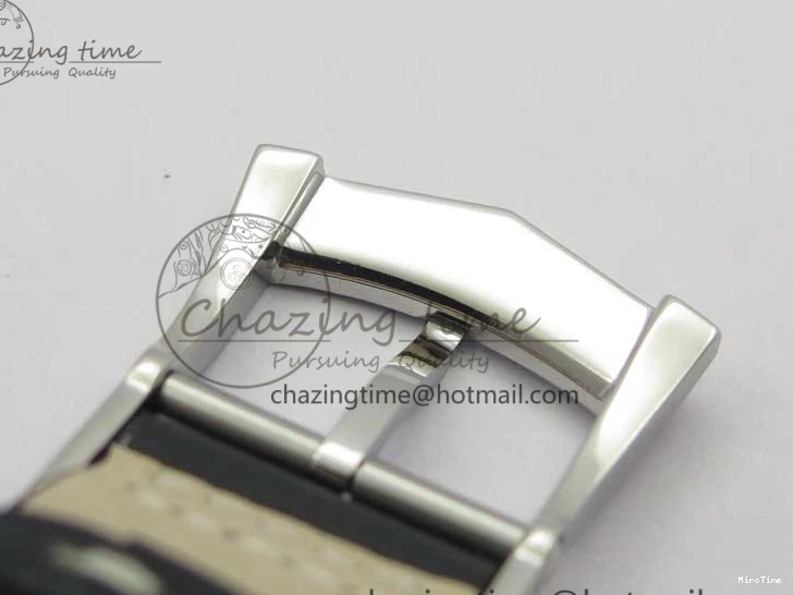 MIROTIME 0418 Practical Calatrava 5524 Pilot Travel Time SS GRF Blue Dial on Black Leather Strap A324 V 7107